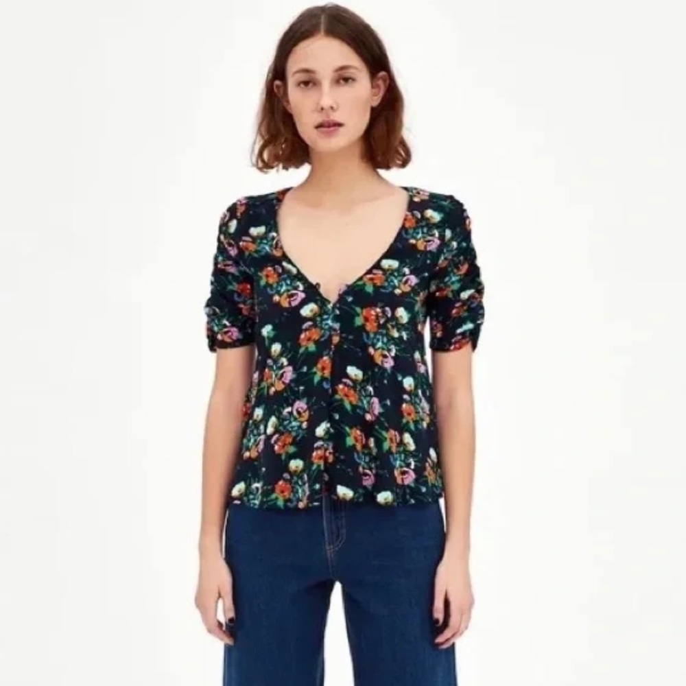 Zara Trafaluc Floral Top